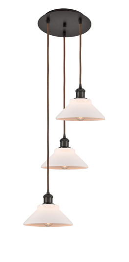 Ballston LED Pendant in Oil Rubbed Bronze (405|113B-3P-OB-G131)