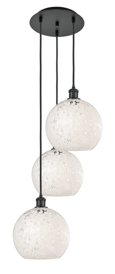 Ballston Three Light Pendant in Matte Black (405|113B-3P-BK-G1216-10WM)
