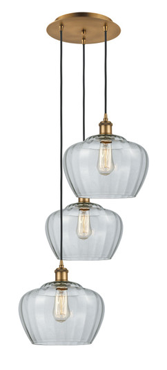 Ballston Three Light Pendant in Brushed Brass (405|113B-3P-BB-G92-L)