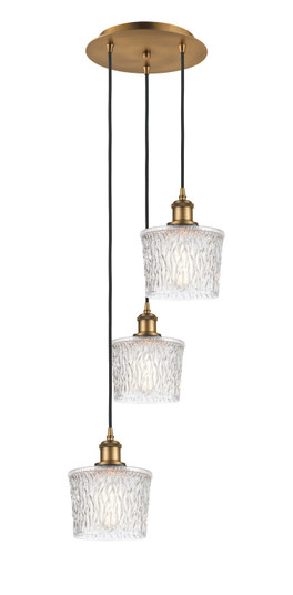Ballston Three Light Pendant in Brushed Brass (405|113B-3P-BB-G402)