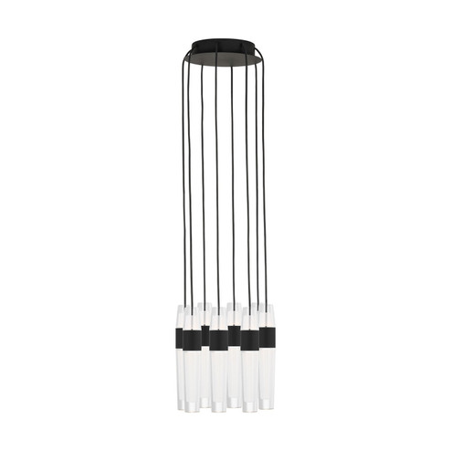 Lassell LED Chandelier in Nightshade Black (182|SLCH40127B)