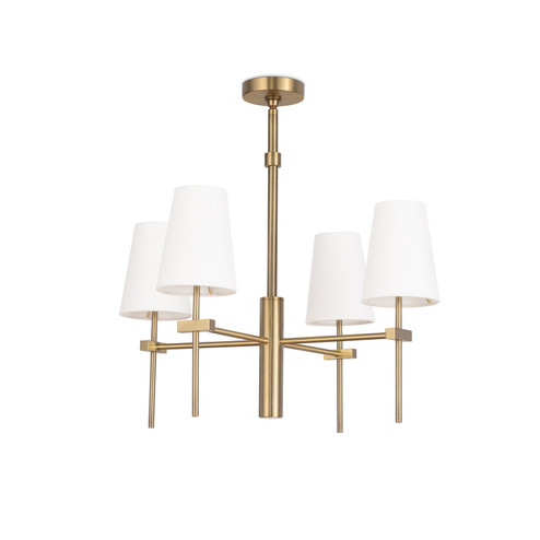 Four Light Chandelier in Natural Brass (400|16-1424)