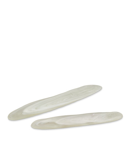 Milky White Tray Set of 2 Tray Set of 2 in White/Frosted (142|1200-0754)