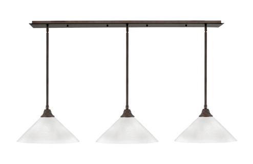 Stem Three Light Linear Pendalier in Bronze (200|48-BRZ-2161)