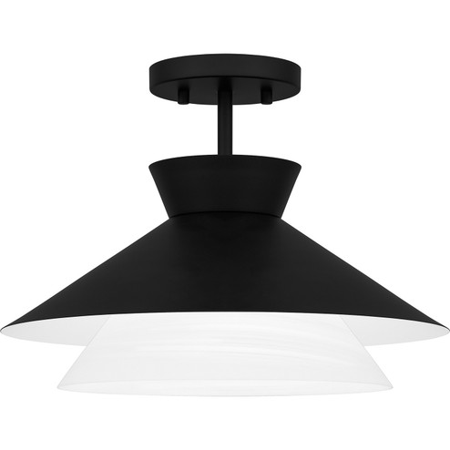 Quoizel Semi-Flush Mount One Light Semi Flush Mount in Matte Black (10|QSF6171MBK)