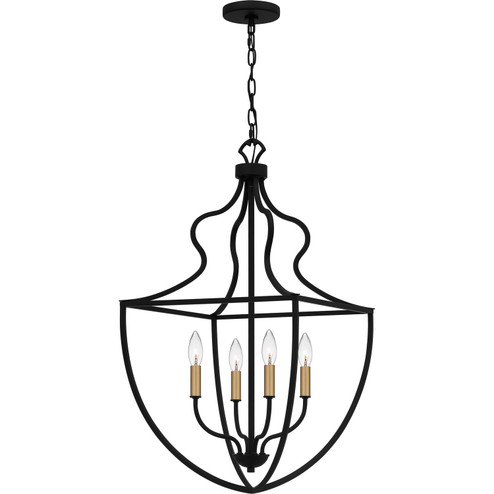 Quoizel Pendant Four Light Pendant in Matte Black (10|QP6215MBK)