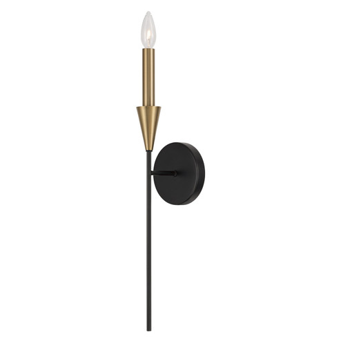 Avant One Light Wall Sconce in Aged Brass and Black (65|651911AB)