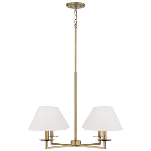 Gilda Four Light Chandelier in Aged Brass (65|452241AD)