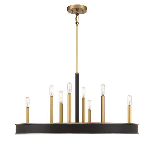 Chaucer Eight Light Chandelier in Warm Brass (51|1-1716-8-322)