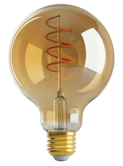 Light Bulb in Transparent Amber (230|S9968)