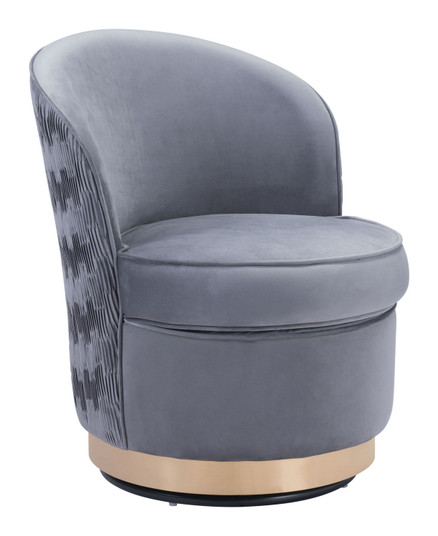 Zelda Accent Chair in Gray, Gold (339|101867)