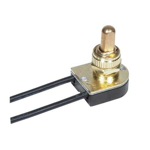 On-Off Metal Push Switch in Brass Plated (230|80-1124)