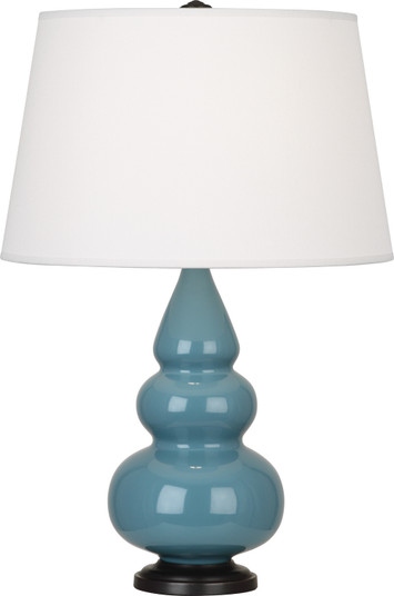 Small Triple Gourd One Light Accent Lamp in Steel Blue Glazed Ceramic w/Deep Patina Bronzeed (165|OB31X)