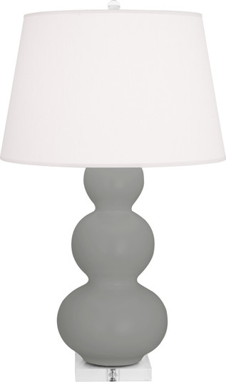 Triple Gourd One Light Table Lamp in Matte Smoky Taupe Glazed Ceramic w/Lucite Base (165|MST43)