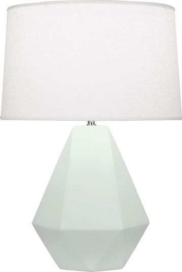 Delta One Light Table Lamp in Matte Celadon Glazed Ceramic w/Polished Nickel (165|MCL97)