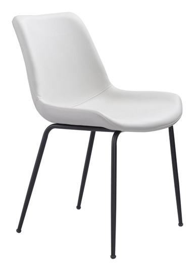 Byron Dining Chair in White, Black (339|101779)