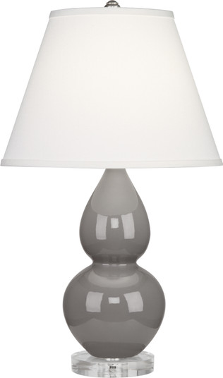 Small Double Gourd One Light Accent Lamp in Smokey Taupe Glazed Ceramic w/Lucite (165|A770X)