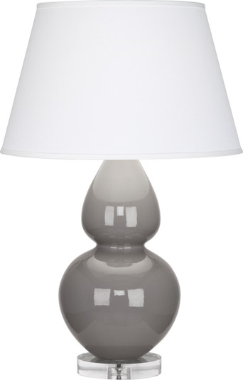 Double Gourd One Light Table Lamp in Smokey Taupe Glazed Ceramic w/Lucite (165|A750X)