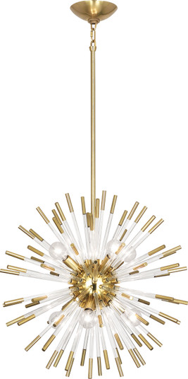 Andromeda Eight Light Pendant in Modern Brass w/Clear Acrylic Rods (165|165)