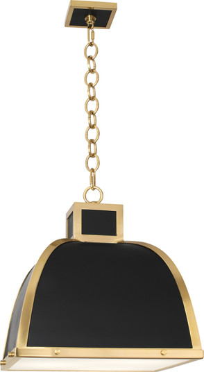 Ranger Three Light Pendant in Matte Black Painted w/Modern Brass (165|1444)