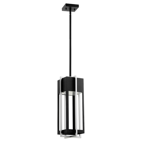 Al Fresco LED Outdoor Pendant in Textured Black w/ Brushed Aluminum (19|712-18-69)