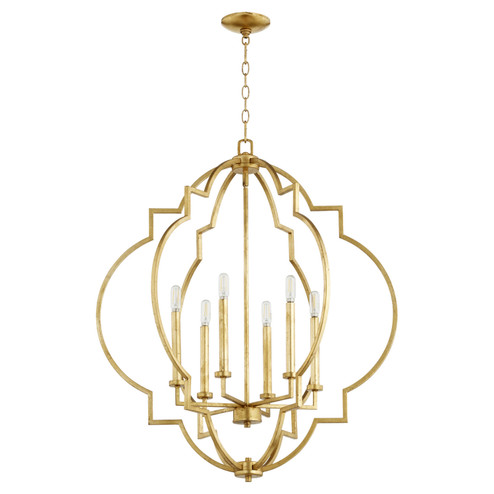 Dublin Six Light Pendant in Gold Leaf (19|6842-6-74)