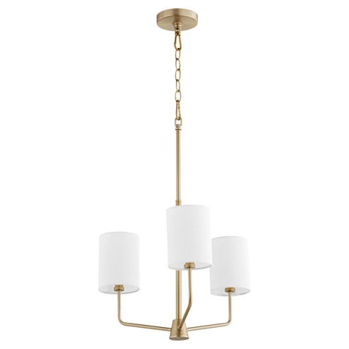 Harmony Three Light Chandelier in Aged Brass (19|657-3-80)