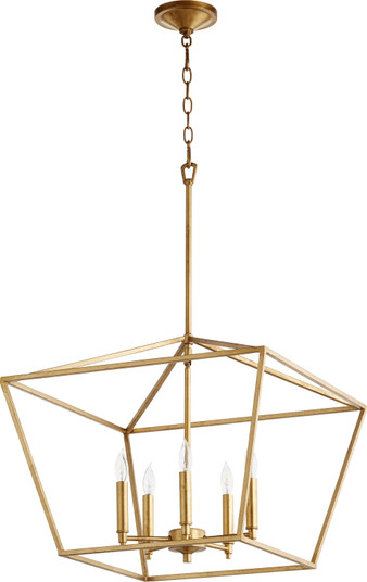 Gabriel Five Light Chandelier in Gold Leaf (19|644-5-74)