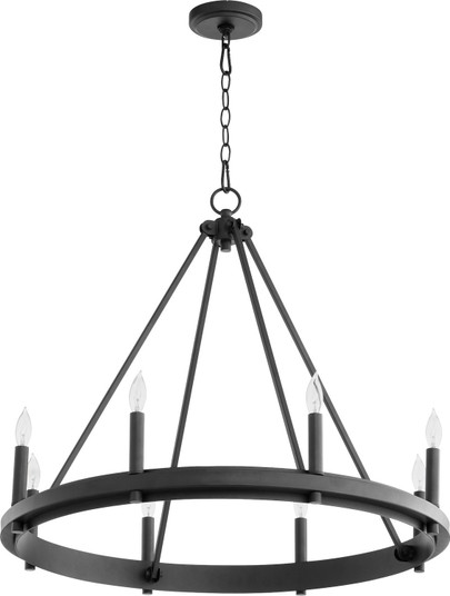 Aura Eight Light Chandelier in Textured Black (19|611-8-69)