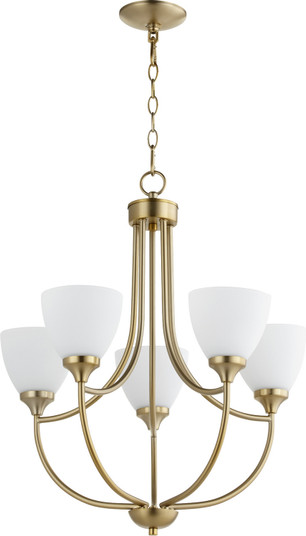 Enclave Five Light Chandelier in Aged Brass (19|6059-5-80)