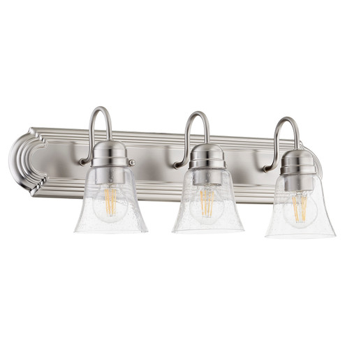 Campbell Three Light Vanity in Satin Nickel|Clear Seeded (19|5094-3-265)
