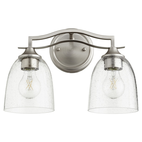 Jardin Two Light Vanity in Satin Nickel|Clear Seeded (19|5027-2-265)