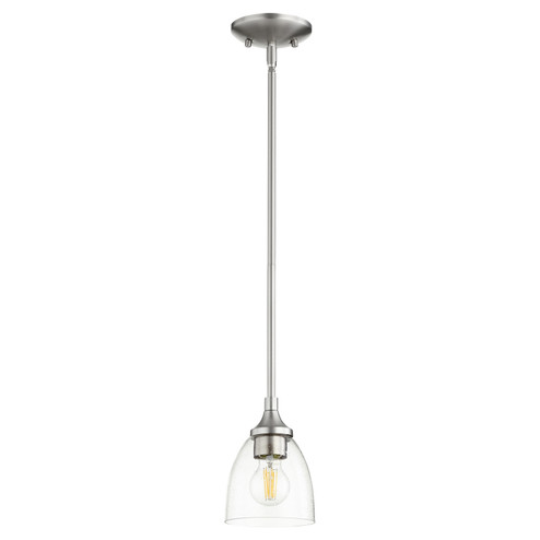 Enclave One Light Pendant in Satin Nickel|Clear Seeded (19|3059-265)
