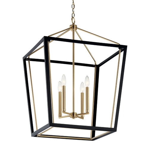 Delvin Four Light Foyer Pendant in Champagne Bronze (12|52619CPZBK)