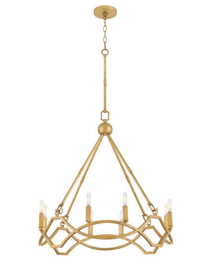 Leona LED Chandelier in Distressed Brass (13|45784DA)