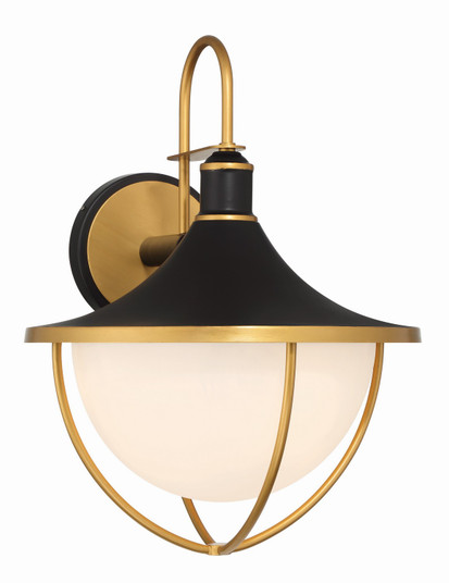 Atlas Three Light Outdoor Wall Sconce in Matte Black / Textured Gold (60|ATL-703-MK-TG)