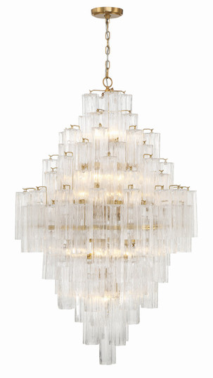 Addis 20 Light Chandelier in Aged Brass (60|ADD-319-AG-CL)