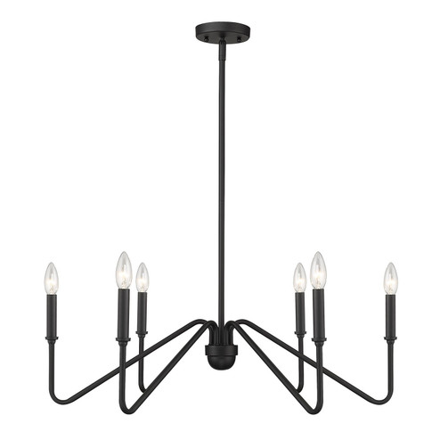 Kennedy Six Light Chandelier in Natural Black (62|3690-6 NB)