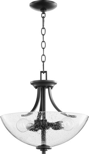 Reyes Three Light Dual Mount in Textured Black w/ Clear/Seeded (19|2760-16-69)