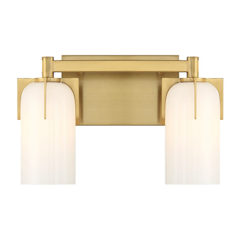 Caldwell Two Light Bathroom Vanity in Warm Brass (51|8-4128-2-322)
