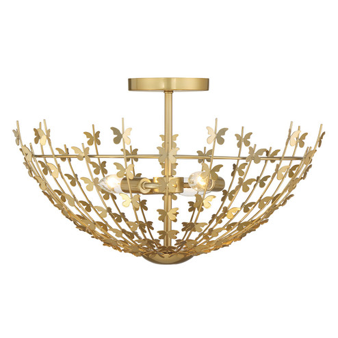 Birch Three Light Semi-Flush Mount in Burnished Brass (51|6-4198-3-171)