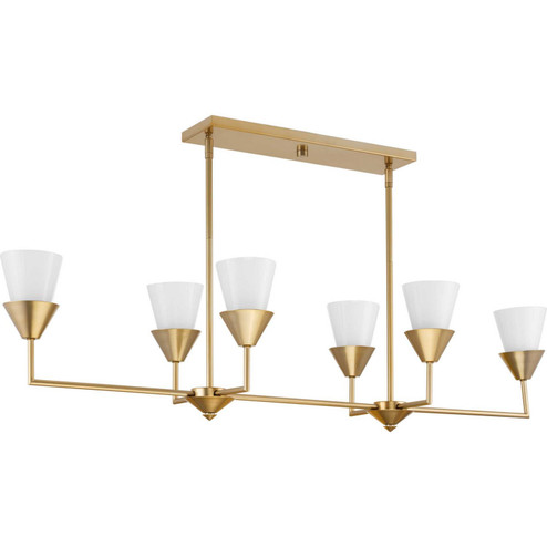 Pinellas Six Light Island Pendant in Soft Gold (54|P400374-205)