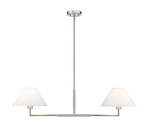 Leila Two Light Chandelier in Brushed Nickel (224|744-42L-BN)