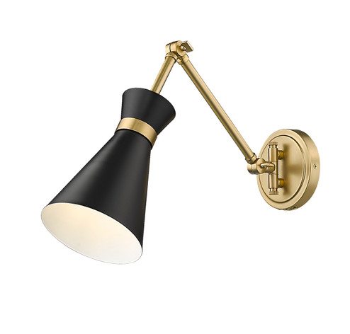 Soriano One Light Wall Sconce in Matte Black (224|351S-MB-MGLD)