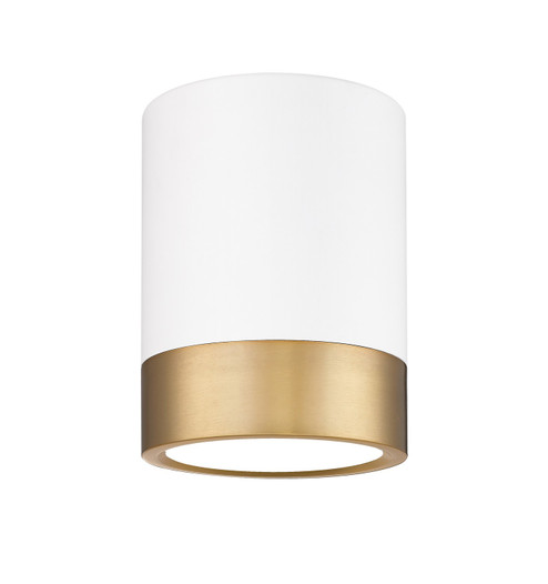 Algar LED Flush Mount in Matte White + Modern Gold (224|1006F6-MW-MGLD-LED)