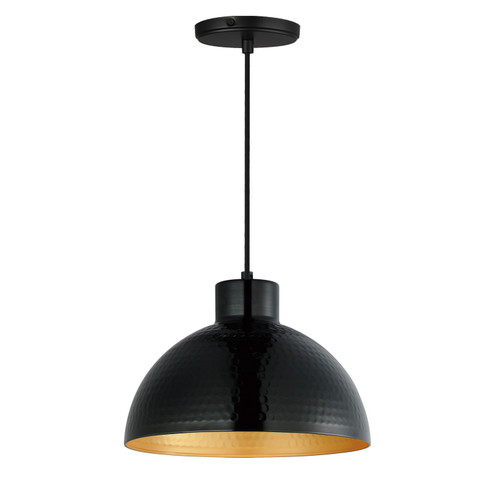 Rockport One Light Pendant in Black / Antique Copper (16|35144BKACP)