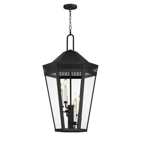 Oxford Six Light Outdoor Pendant in Black (16|30598CLBK)