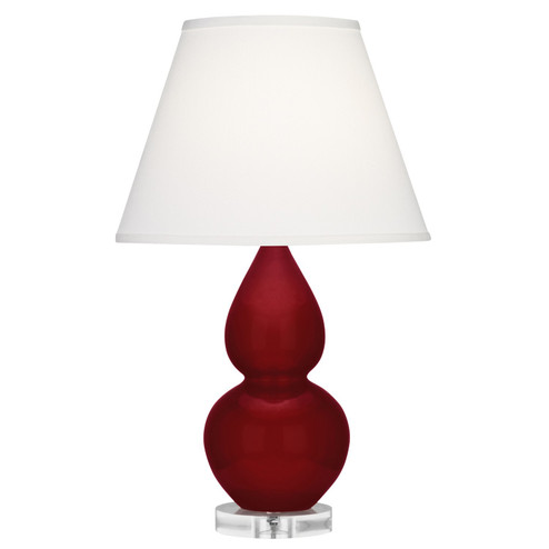 Small Double Gourd One Light Accent Lamp in Sangria Glazed Ceramic w/Lucite (165|SA13X)