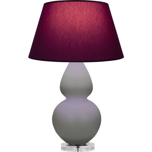 Double Gourd One Light Table Lamp in Matte Smokey Taupe Glazed Ceramic w/Lucite (165|MST62P)