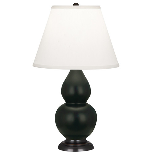 Small Double Gourd One Light Accent Lamp in Matte Obsidian Glazed Ceramic w/Deep Patina Bronzeed (165|MOS51)
